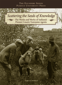 Scattering the Seeds of Knowledge book cover with farmers inspecting a lamb